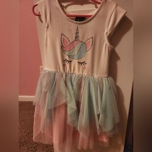 2 Girls unicorn dresses size4